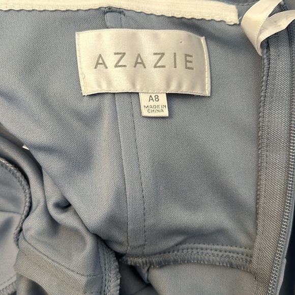 Azazie Dusty Blue Maxi Dress Gown Size A8 NWT - Picture 14 of 16